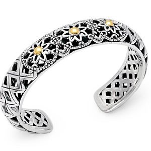 18 karat gold and sterling silver bracelet amazing condition